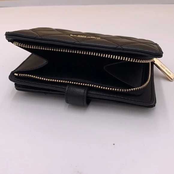 KATE SPADE Carey Medium Compact Bifold Wallet BLACK COLOR - Picture 11 of 15